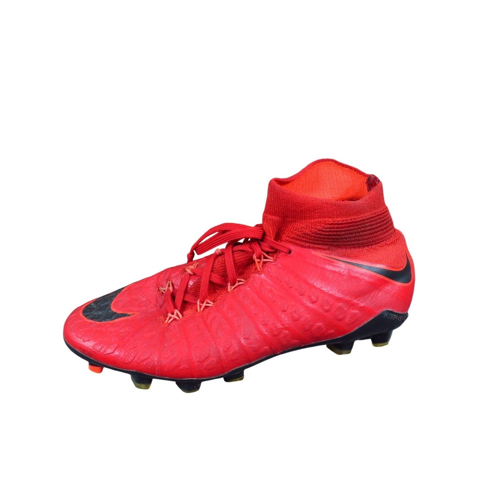 Nike Hypervenom Phantom III Kids Soccer Cleats Size 4.5 Firm Ground Red Black
